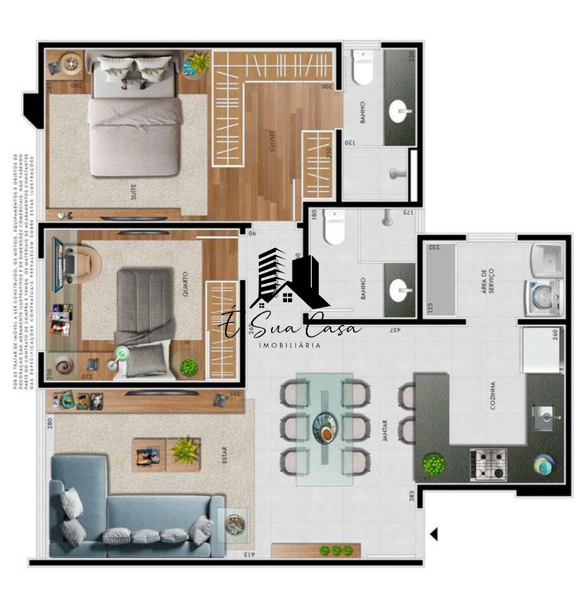 Apartamento à venda com 2 quartos, 67m² - Foto 2